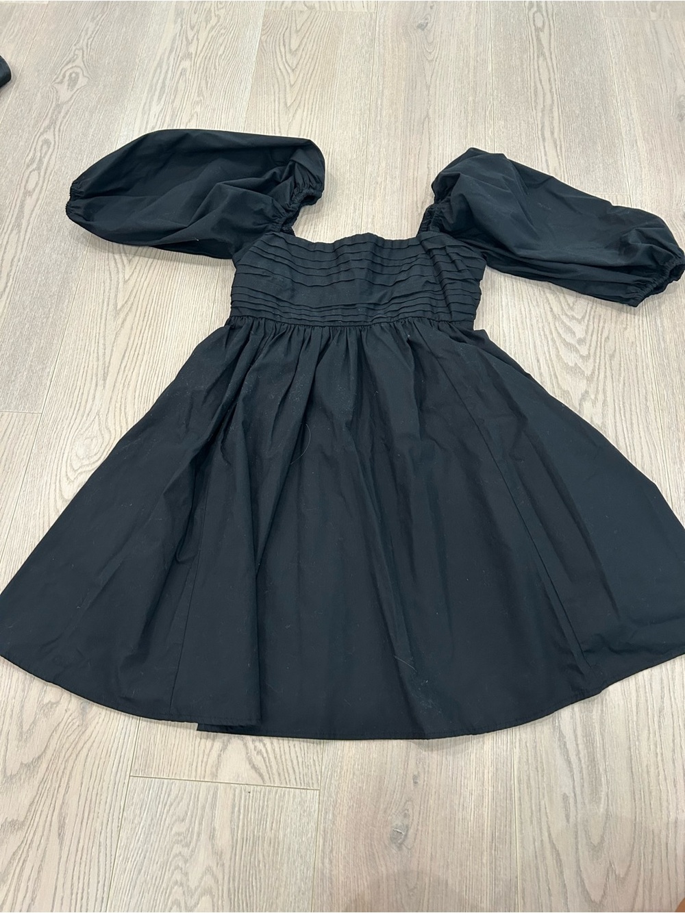 Abercrombie & Fitch Black Puff Sleeve Mini Dress